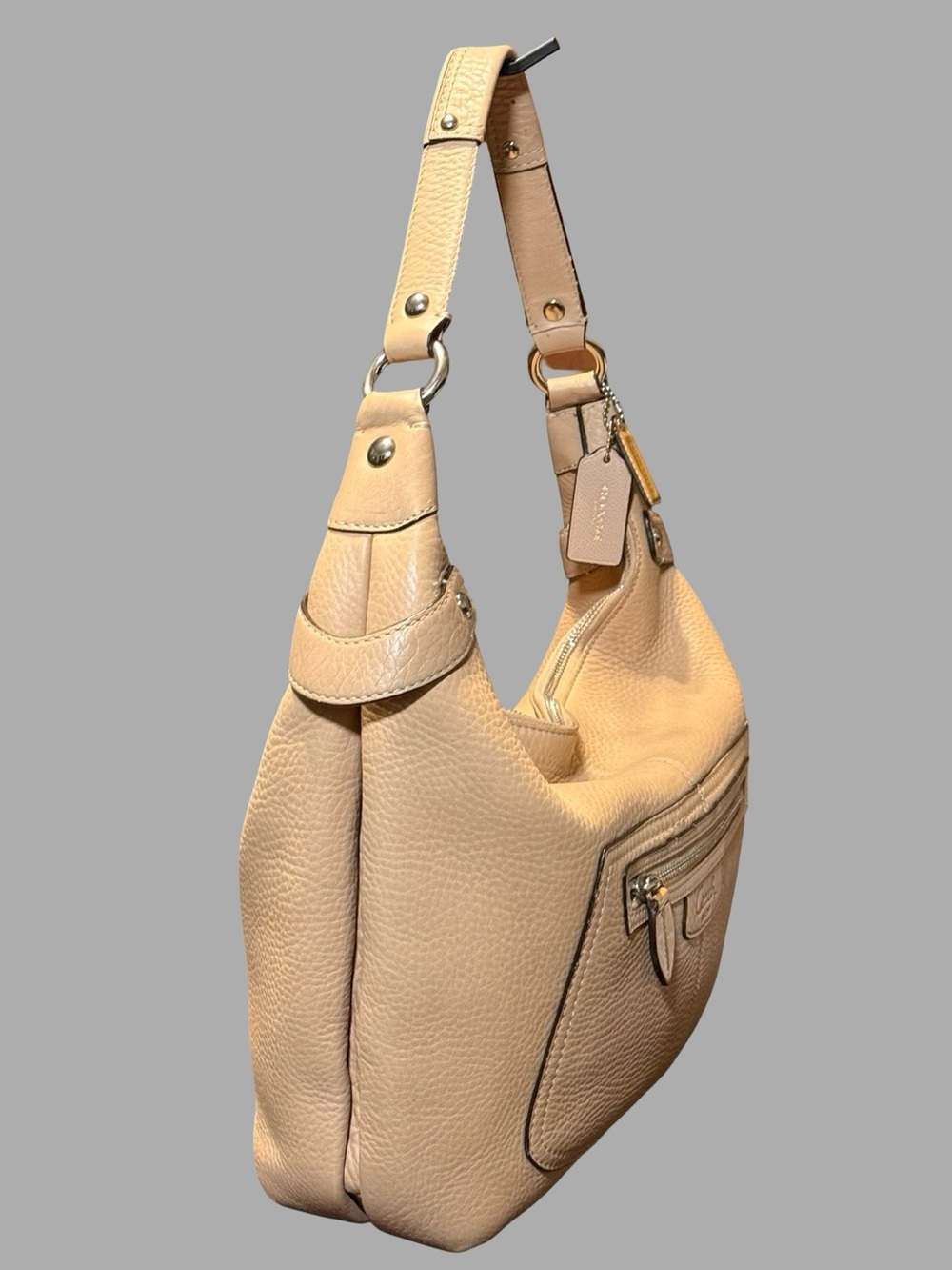 Vintage Coach Penelope Pebbled Leather Hobo Shoulder Bag - Style F14681Descripti - Picture 3 of 10